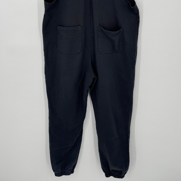 Hatch Sara Maternity Overalls Size Small Black Organic Cotton Tie Strap Jumpsuit - Picture 10 of 15